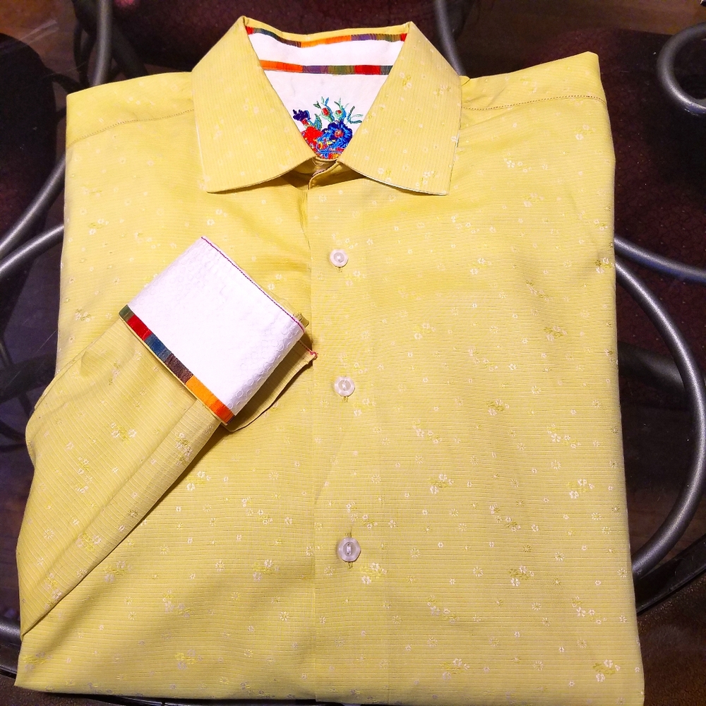 Robert Graham vintage flip cuff shirt. Size L